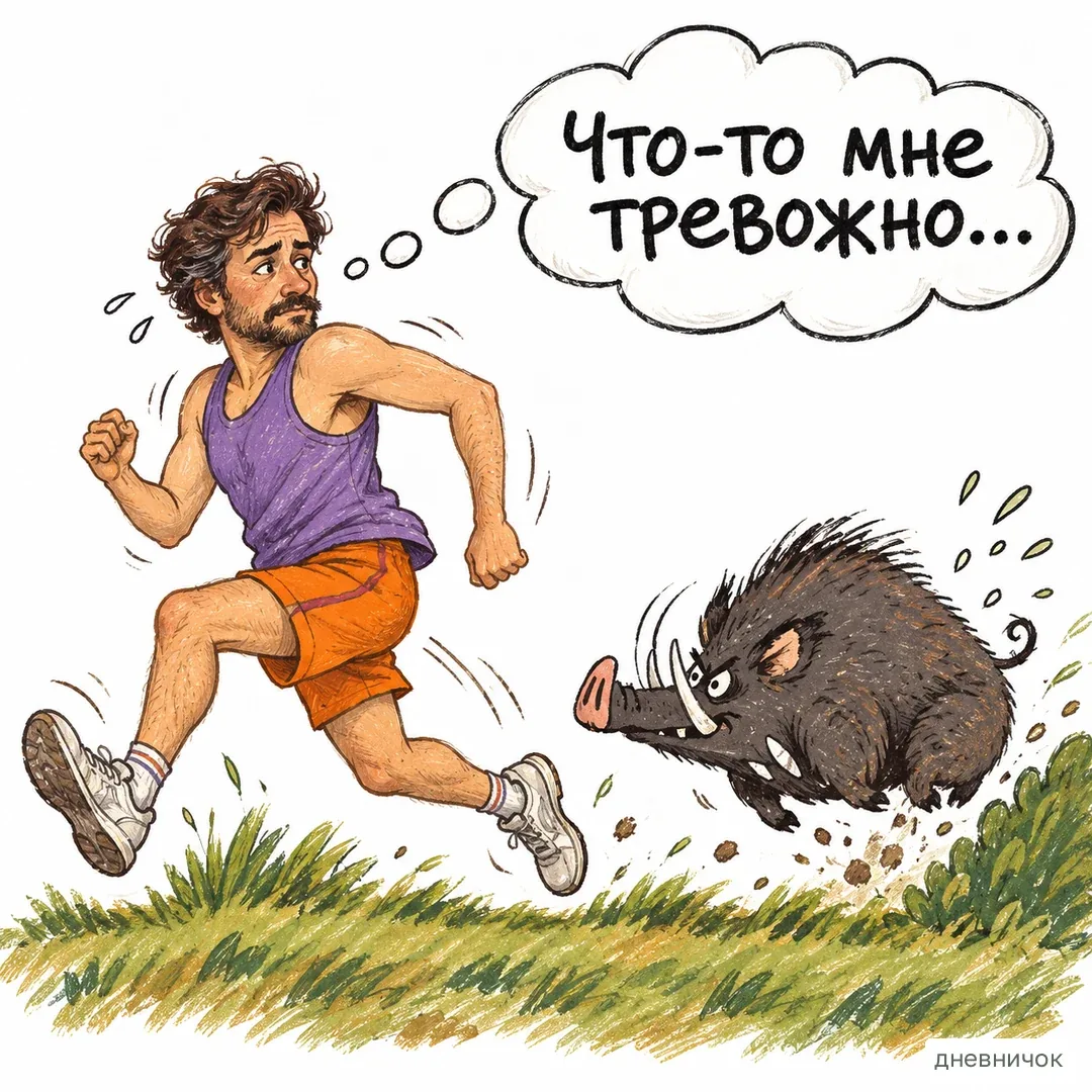 Иногда тревога связана с конкретным происходящим — это нельзя списывать только на характер. На картинке: Что-то мне тревожно…